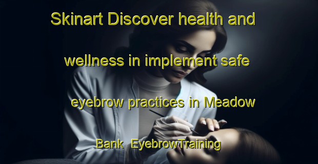 Skinart Discover health and wellness in implement safe eyebrow practices in Meadow Bank | EyebrowTraining | EyebrowClasses | SkinartTraining-Canada