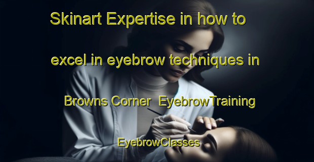 Skinart Expertise in how to excel in eyebrow techniques in Browns Corner | EyebrowTraining | EyebrowClasses | SkinartTraining-Canada