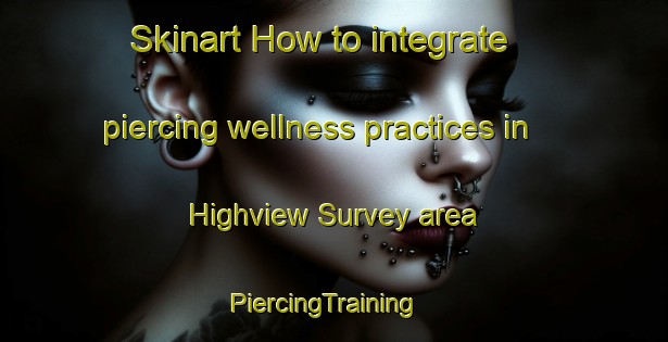 Skinart How to integrate piercing wellness practices in Highview Survey area | PiercingTraining | PiercingClasses | SkinartTraining-Canada