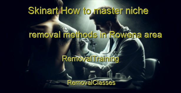 Skinart How to master niche removal methods in Rowena area | RemovalTraining | RemovalClasses | SkinartTraining-Canada