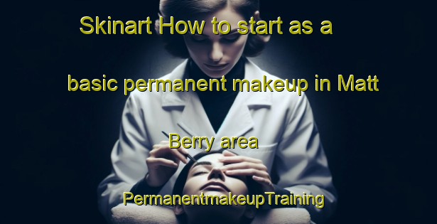 Skinart How to start as a basic permanent makeup in Matt Berry area | PermanentmakeupTraining | PermanentmakeupClasses | SkinartTraining-Canada
