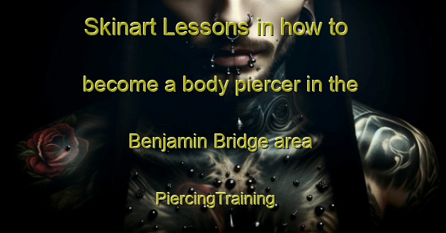 Skinart Lessons in how to become a body piercer in the Benjamin Bridge area | PiercingTraining | PiercingClasses | SkinartTraining-Canada