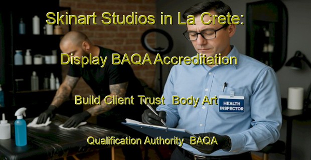 Skinart Studios in La Crete: Display BAQA Accreditation - Build Client Trust | Body Art Qualification Authority | BAQA-Canada